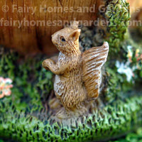 Acorn Fairy House Closeup of Squirrel