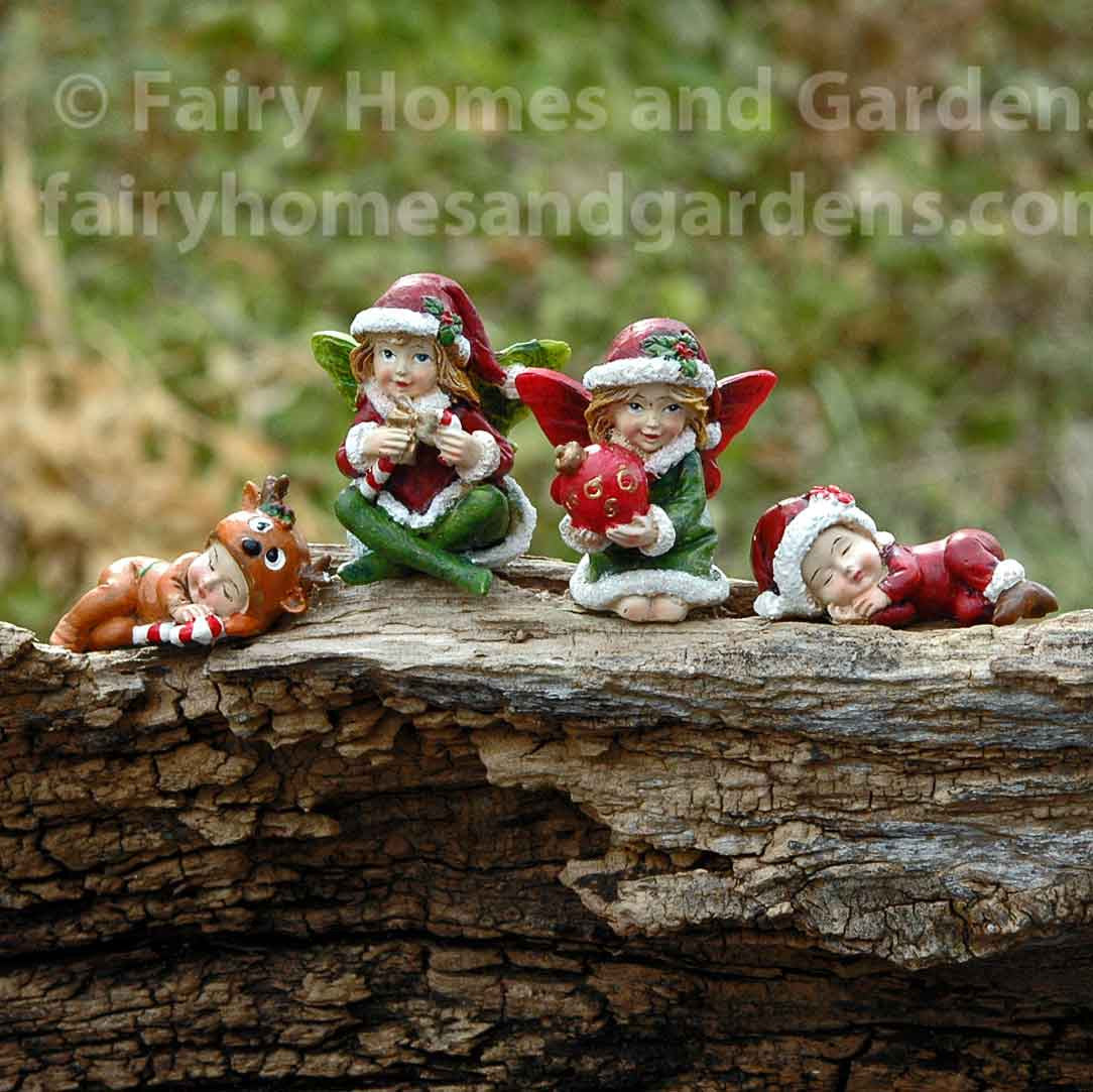 Christmas Fairies and Babies Figurines
