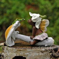 Ebony Fairy Baby Kissing a Frog