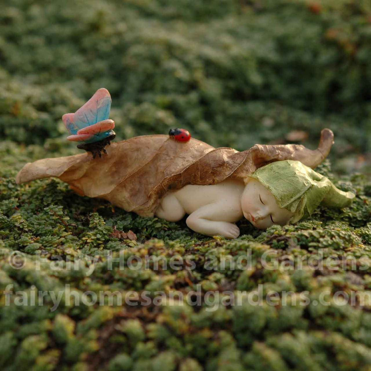 Sleeping Fairy Baby with Butterfly