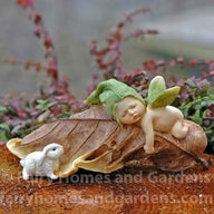 Sleeping Fairy Baby with Baby Bunny