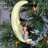 Fairy on a Crescent Moon Ornament - Front View