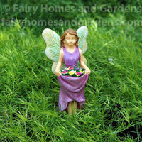 Miniature Fairy with Skirt Full of Flowers