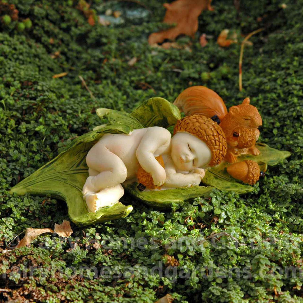 Miniature Fairy Baby with Squirrel