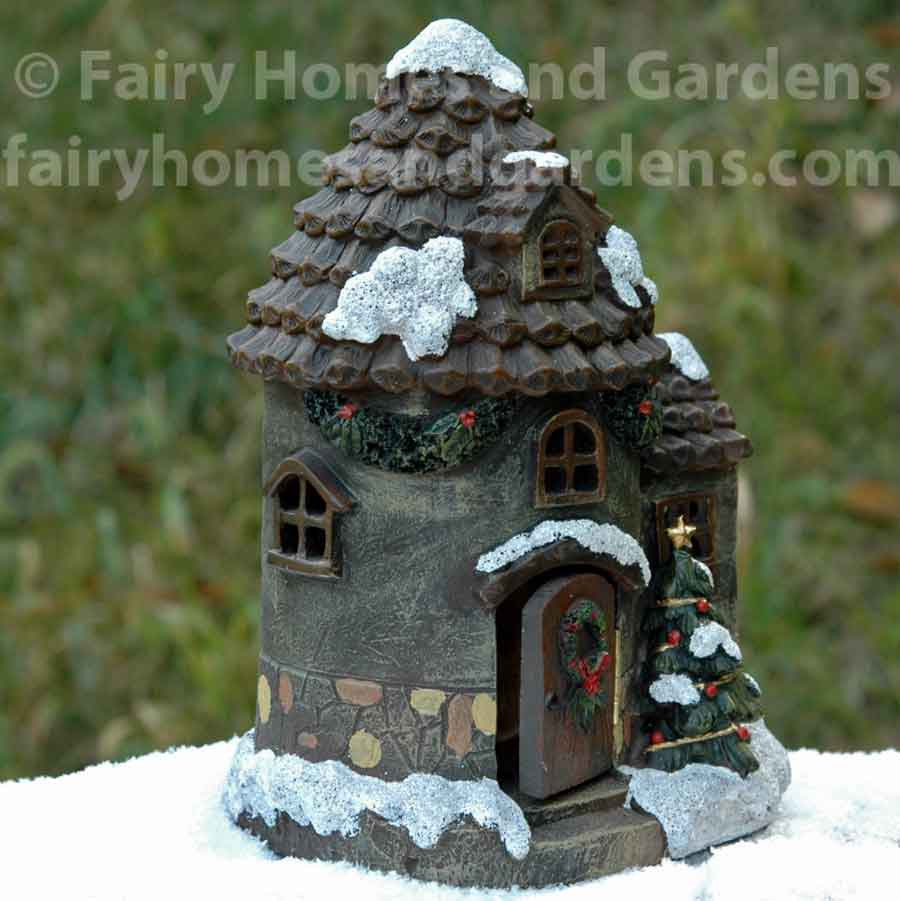 Holiday Pine Fairy House with LED Light