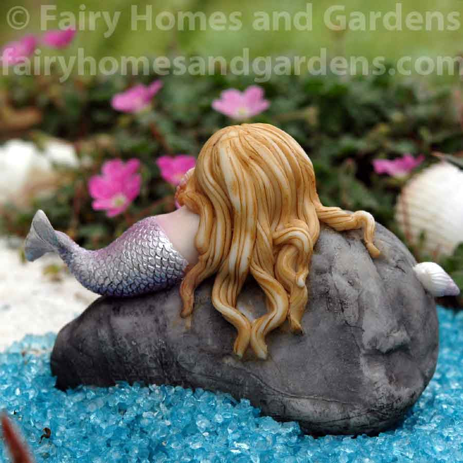 Little Mermaid on Rock - Back View