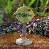 Miniature "Believe" Fairy Sign