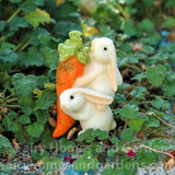 Miniature Bunnies with Carrot