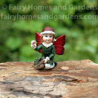 Miniature Christmas Fairy with Christmas Candy