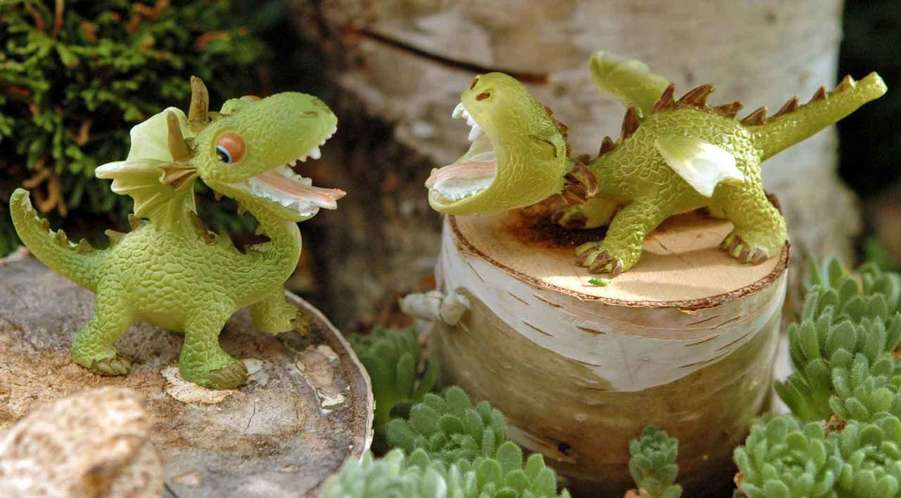Miniature Dragons Playing