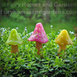 Miniature Glow-in-the-dark Mushrooms -Set of Three - Alternate View