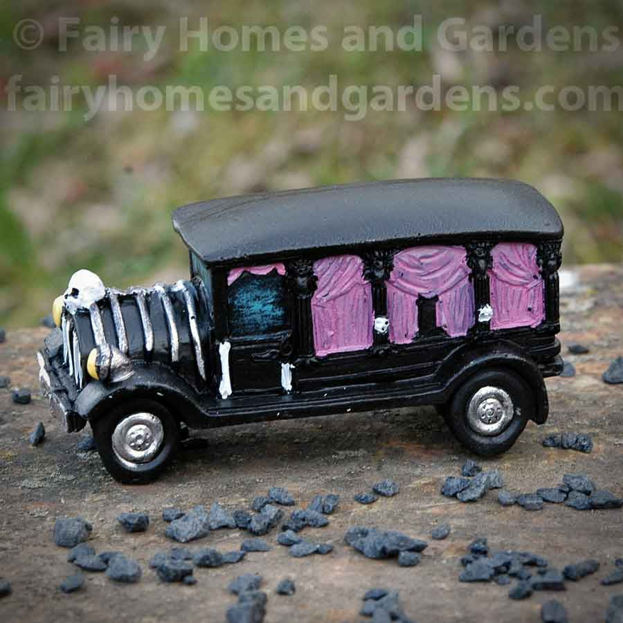 Miniature Halloween Hearse - Side View