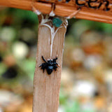 Miniature "Have a Spooky Halloween" Sign Close-Up of Spider