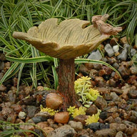 Miniature Leaf Birdbath