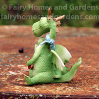 Miniature Mama Dragon and Baby - Back View