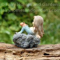 Miniature Little Mermaid with Baby Octopus - Back View