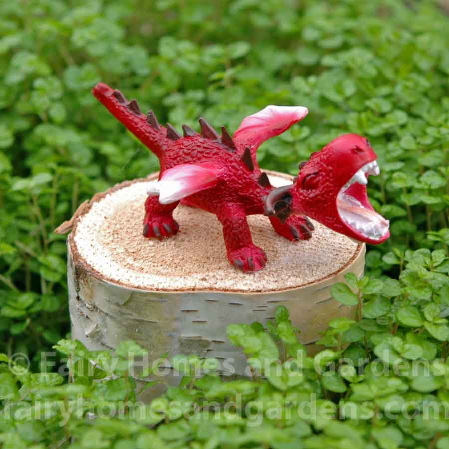 Miniatur Roter Drache Für Feengarten & Terrarium – Handbemaltes Kunstharz, Ca. 5 Cm