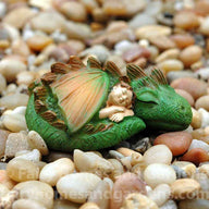 Miniature Sleeping Dragon and Boy Figurine