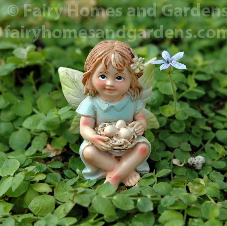 Miniature Spring Fairy Tale Fairy with Bird's Nest