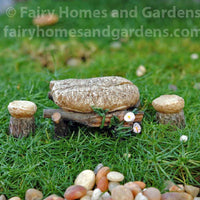 Miniature Top Collection Stone Table and Stools