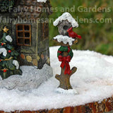 Miniature Holiday Bird House shown with Holiday Pine House
