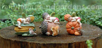 Sleeping Autumn Fairy Babies - Set of Three