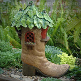 Woodland Knoll Boot Fairy House - Back View