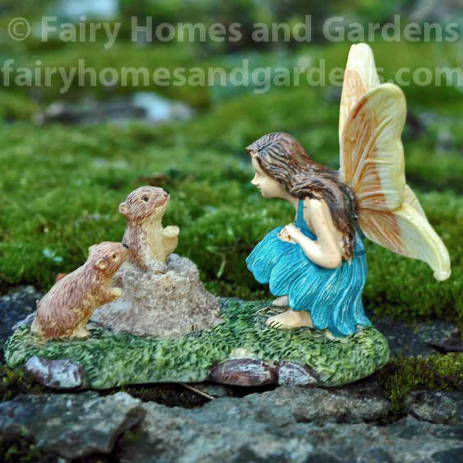 Woodland Knoll Fairy Chatting with Prairie Dogs
