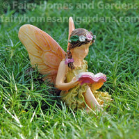 Woodland Knoll Fairy Reading Figurine