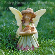 Woodland Knoll Fairy with Bunny Figurine