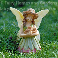 Woodland Knoll Fairy with Bunny Figurine
