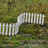Woodland Knoll Miniature White Picket Fence
