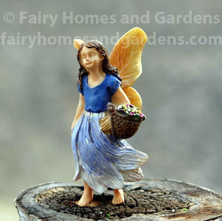 Woodland Knoll Fairy Gathering Flowers