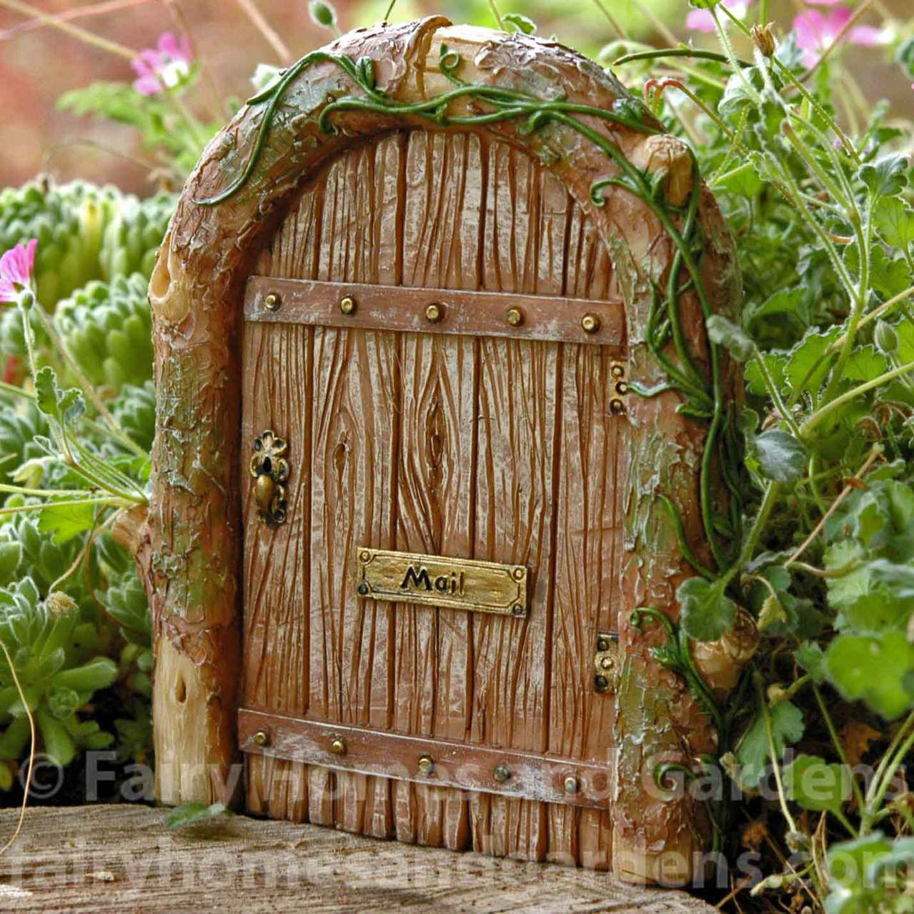 Miniature Fairy Door with Mail Slot