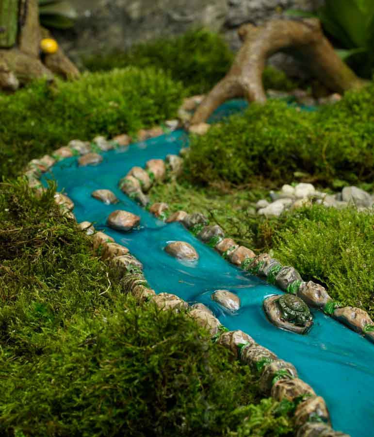 Marshall Woodland Knoll Miniatur-Feengarten – Baumbrücke Mit Teich, 19.1 X 12.7 X 7.6 Cm – Für Drinnen & Draußen