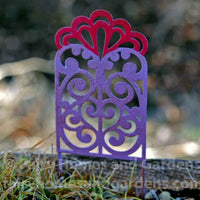 Miniature metal filigree trellis