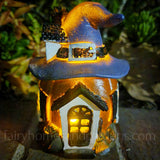LED Pumpkin Witch Hat House