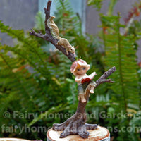 Miniature Garden Pixie Reading a Book