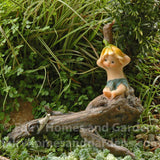 Miniature Sprite with Snail