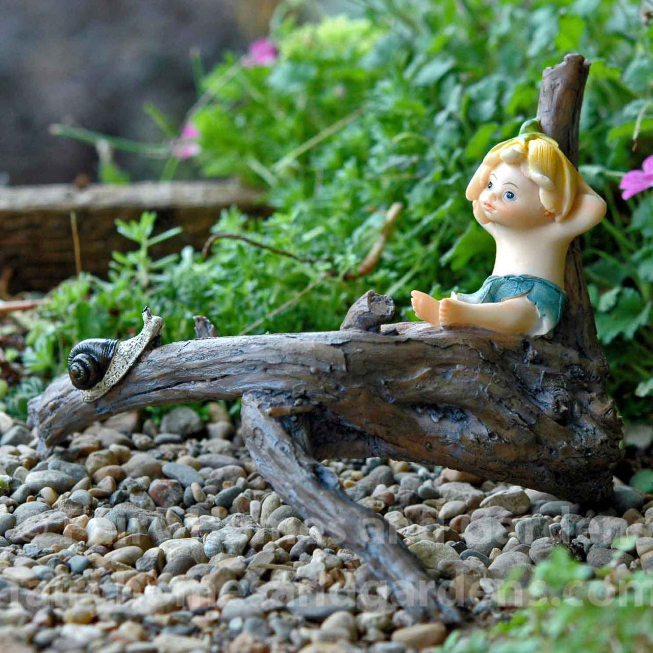 Miniature Sprite with Snail