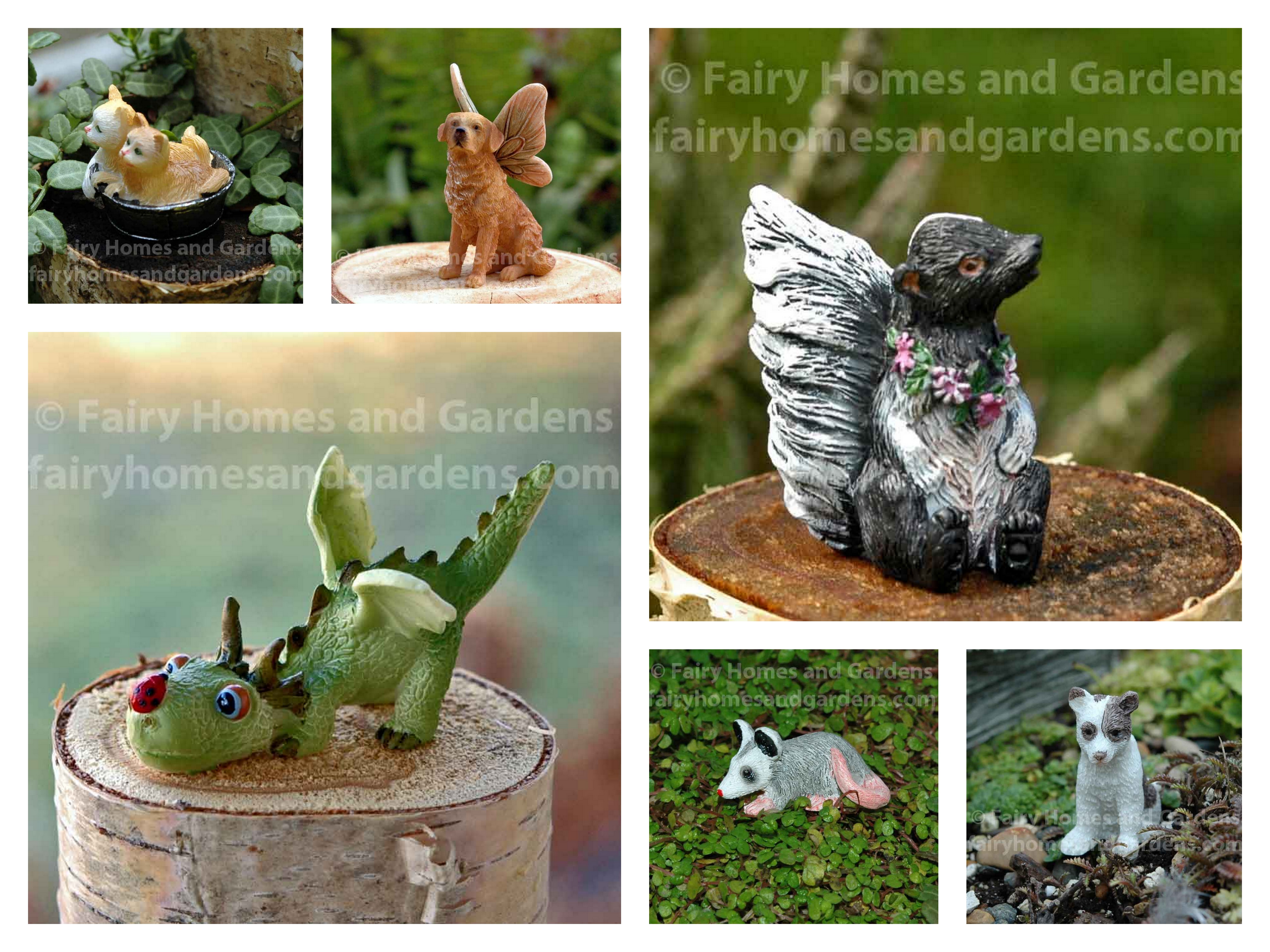 Miniature Fairy Pets Collage