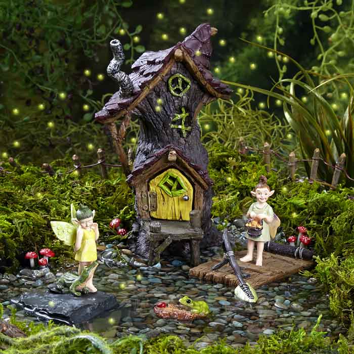 swamp land themed fairy garden